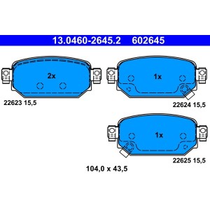 Set placute frana,frana disc ATE