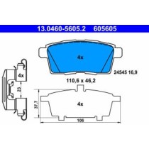 Set placute frana,frana disc ATE