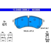 Set placute frana,frana disc ATE