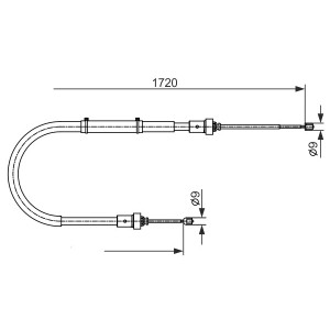 Cablu, frana de parcare BOSCH