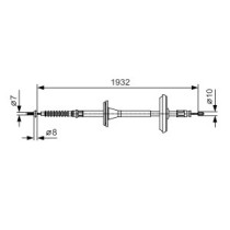 Cablu, frana de parcare BOSCH