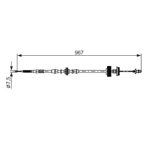Cablu, frana de parcare BOSCH
