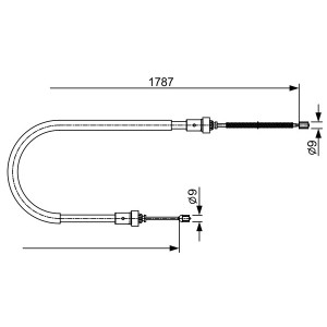 Cablu, frana de parcare BOSCH