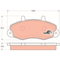 Set placute frana,frana disc TRW MOTO