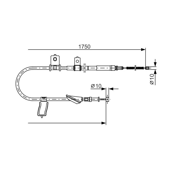 Cablu, frana de parcare BOSCH