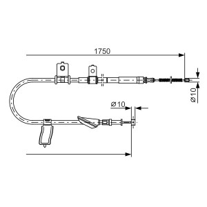 Cablu, frana de parcare BOSCH