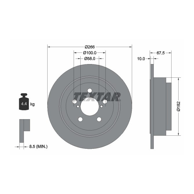 Disc frana TEXTAR