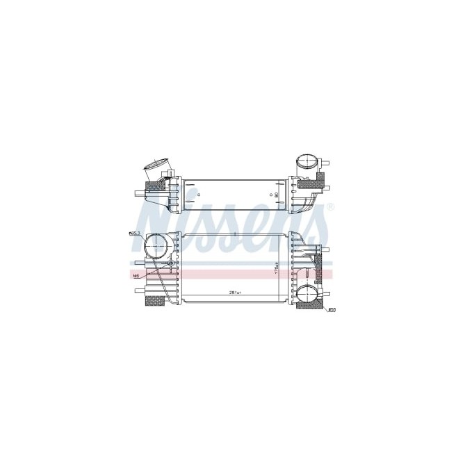 Intercooler, compresor NISSENS