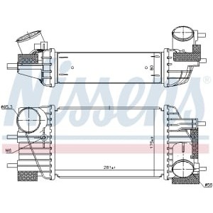 Intercooler, compresor NISSENS