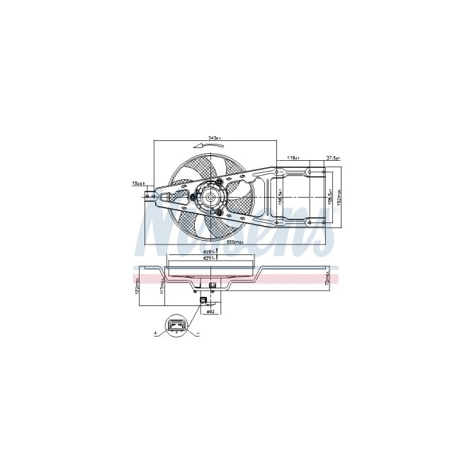 Ventilator, radiator NISSENS