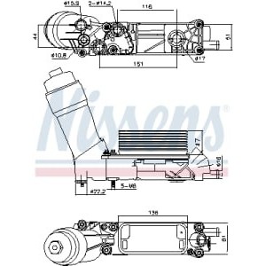 Radiator ulei, ulei motor NISSENS