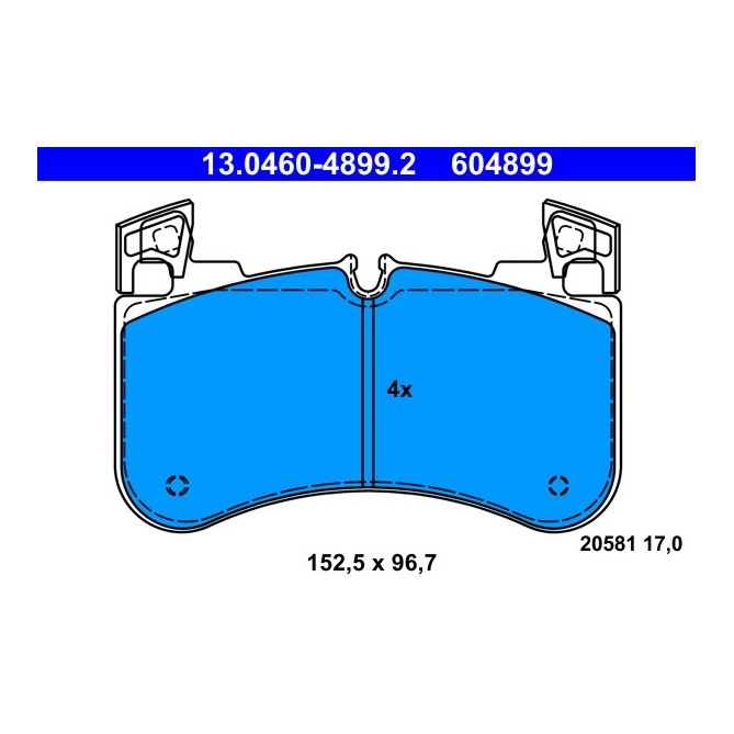 Set placute frana,frana disc ATE