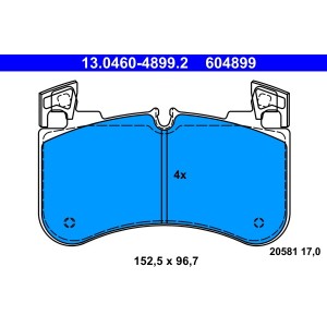 Set placute frana,frana disc ATE