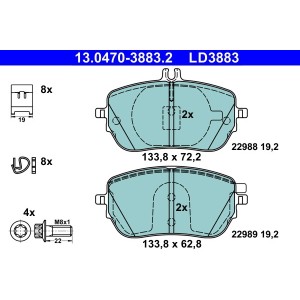 Set placute frana,frana disc ATE