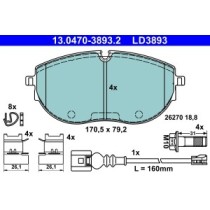 Set placute frana,frana disc ATE