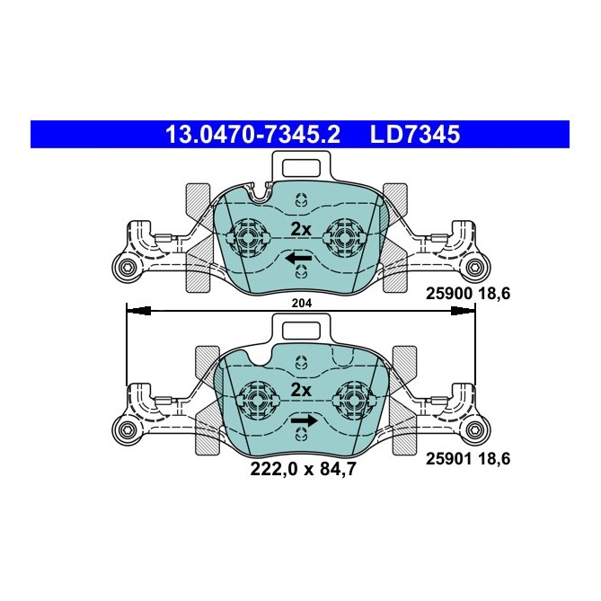 Set placute frana,frana disc ATE