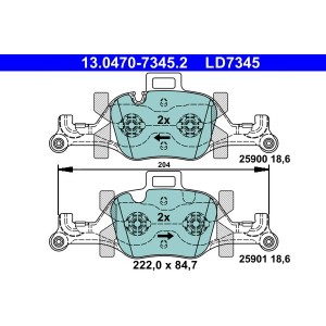 Set placute frana,frana disc ATE