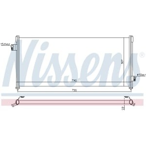 Condensator, climatizare NISSENS