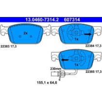 Set placute frana,frana disc ATE