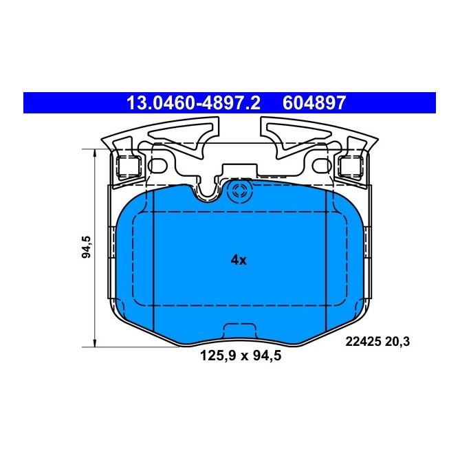 Set placute frana,frana disc ATE