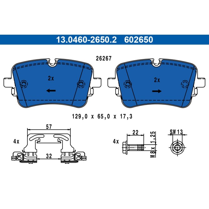 Set placute frana,frana disc ATE