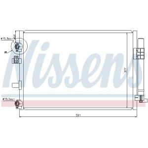 Condensator, climatizare NISSENS