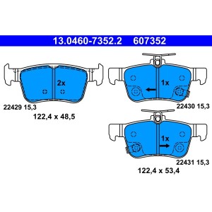 Set placute frana,frana disc ATE