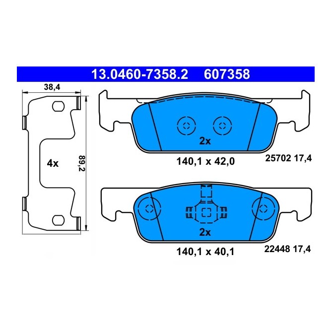 Set placute frana,frana disc ATE