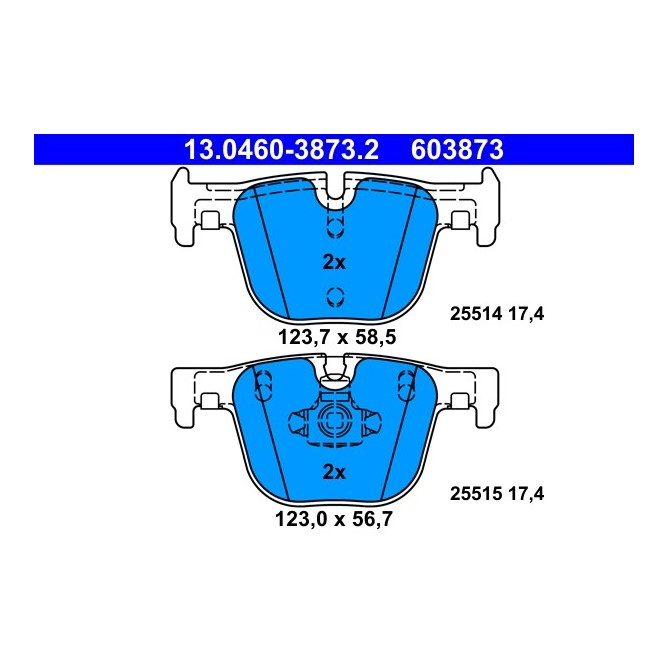 Set placute frana,frana disc ATE