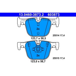 Set placute frana,frana disc ATE