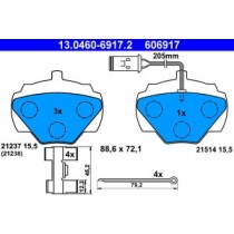 Set placute frana,frana disc ATE