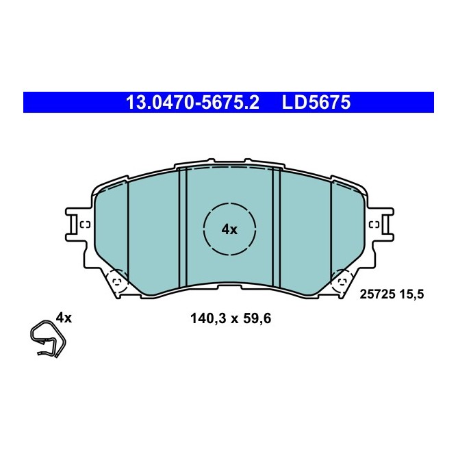 Set placute frana,frana disc ATE