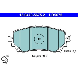 Set placute frana,frana disc ATE