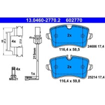 Set placute frana,frana disc ATE