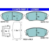 Set placute frana,frana disc ATE