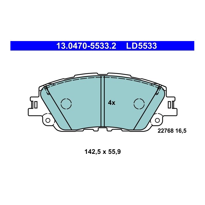 Set placute frana,frana disc ATE