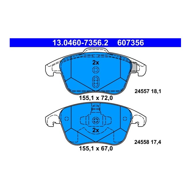 Set placute frana,frana disc ATE