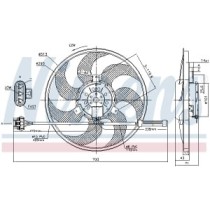 Ventilator, radiator NISSENS