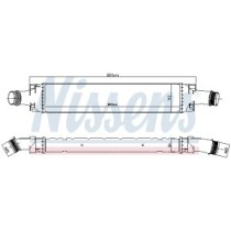 Intercooler, compresor NISSENS