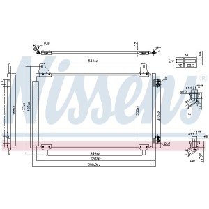 Condensator, climatizare NISSENS