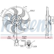 Ventilator, radiator NISSENS