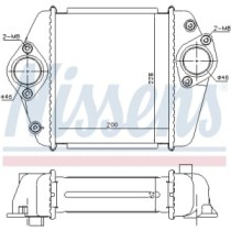 Intercooler, compresor NISSENS