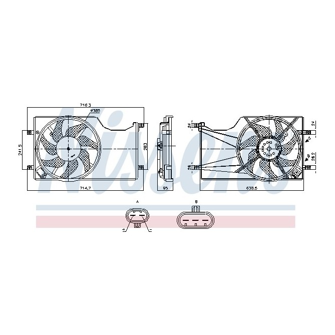 Ventilator, radiator NISSENS