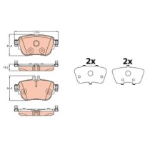 Set placute frana,frana disc TRW MOTO