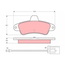 Set placute frana,frana disc TRW MOTO