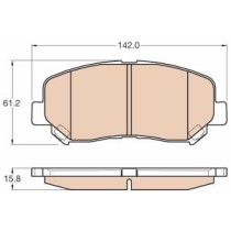 Set placute frana,frana disc TRW MOTO