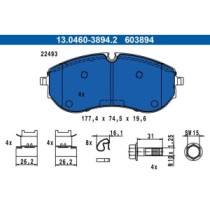 Set placute frana,frana disc ATE