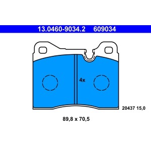 Set placute frana,frana disc ATE