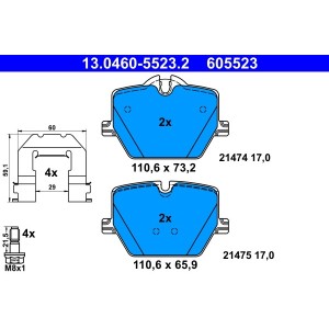 Set placute frana,frana disc ATE