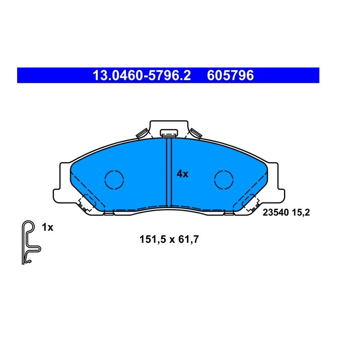 Set placute frana,frana disc ATE